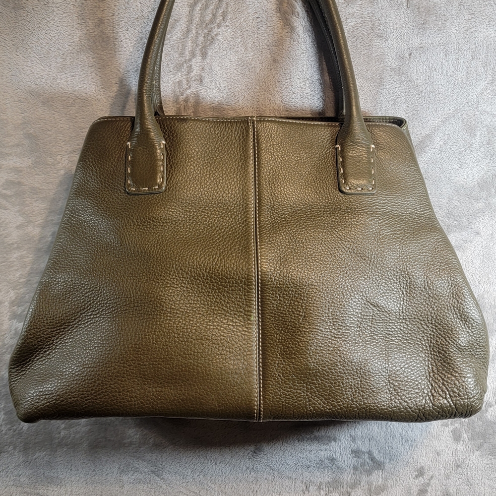 Ann Taylor Olive Leather Shoulder Bag